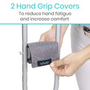 Vive Health Crutch Bag, Water Resistant Carry Pouch with Adjustable Non-Slip Straps, Gray