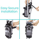 Vive Health Crutch Bag, Water Resistant Carry Pouch with Adjustable Non-Slip Straps, Gray