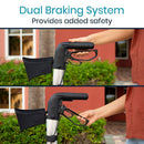 Vive Health Tall Foldable Rollator with Adjustable Height 35 – 40 Inches, Aluminum Frame, Blue