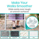 Vive Health Heavy Duty Adjustable Walker Ski Glides, Pack of 2