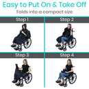 Vive Health Wheelchair Poncho, Full Coverage, Waterproof Nylon, Black