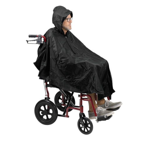 Vive Health Wheelchair Poncho,Black