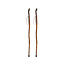 Vive Health Wooden Walking Stick with Nonslip Tip and Leather Wrist Strap, 2 Pack, Durable Support for Walking and Hiking. Moovkart