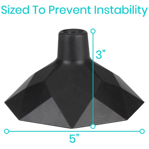 Vive Health Standing Dome Cane Tip, .75" Replacement, Compact Base