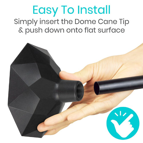 Vive Health Standing Dome Cane Tip, .75" Replacement, Compact Base