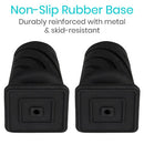 Vive Health Shock Absorbing Cane Tips Fits Standard 3/4 Inch Canes, Non-Slip Rubber, Black, 2 Pack