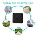 Vive Health Shock Absorbing Cane Tips Fits Standard 3/4 Inch Canes, Non-Slip Rubber, Black, 2 Pack