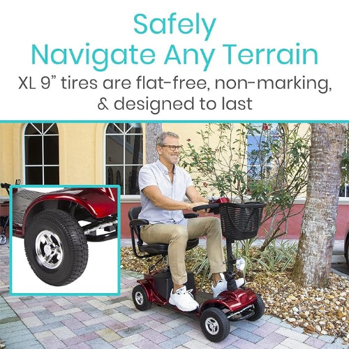 Vive Health Mobility Scooter Series A, Red
