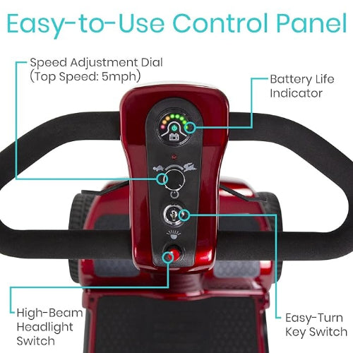 Vive Health Mobility Scooter Series A, Red