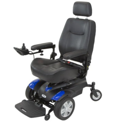 Vive Health Electric Wheelchair Model V, Indoor/Outdoor Power Chair, 15 Mile Range, Blue