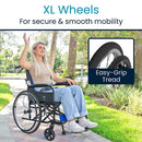 Vive Health Air Frame Wheelchair with blue upholstery, Moovkart