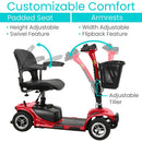 Vive Health Mobility Scooter Series C, Red