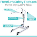 Vive Health Hydraulic Patient Lift, White