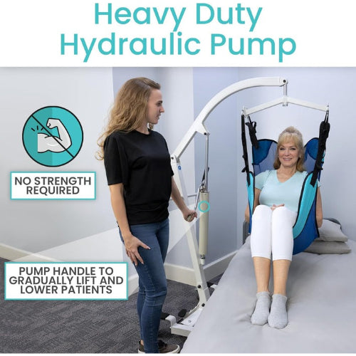Vive Health Hydraulic Patient Lift, White