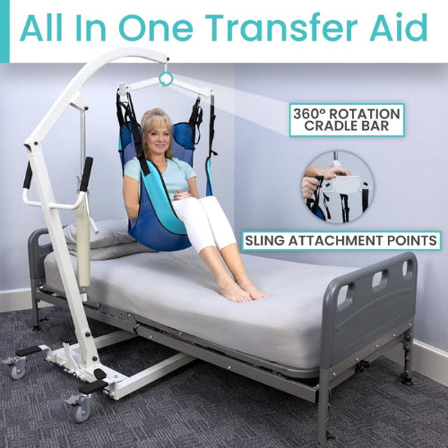 Vive Health Hydraulic Patient Lift, White