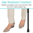 Vive Health Soft Grip Adjustable Offset Cane with Slip-Resistant Design for Enhanced Mobility