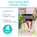 Vive Health Tennis Ball Walker Glides, Durable & Noise-Free