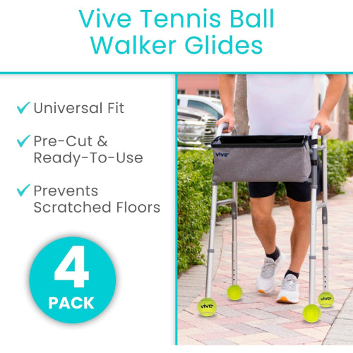 Vive Health Tennis Ball Walker Glides