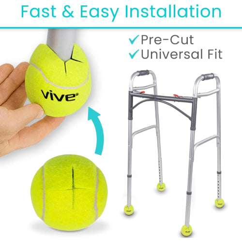 Vive Health Tennis Ball Walker Glides