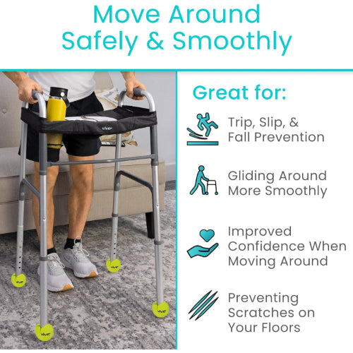 Vive Health Tennis Ball Walker Glides