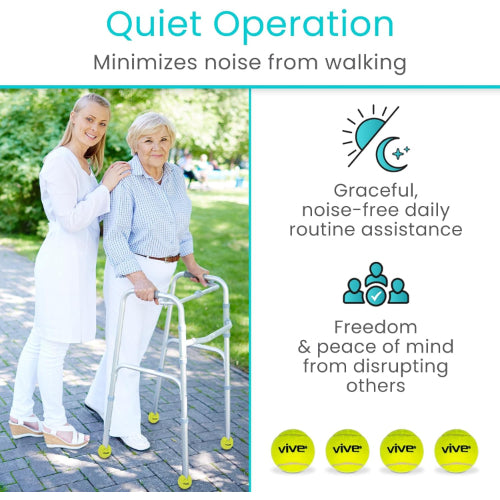 Vive Health Tennis Ball Walker Glides