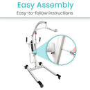 Vive Health Electric Patient Lift with Sling, White