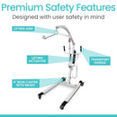 Vive Health Electric Patient Lift, White