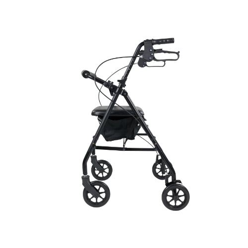 Vive Health Lightweight Aluminum Rollator Walker with Seat, Brakes and 6 Inches Wheels