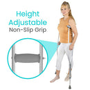 Vive Health Adjustable Adult Crutches – Lightweight, Pack of 2