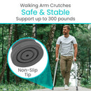 Vive Health Adjustable Crutches, Youth, Lightweight and Durable Support for Mobility, Pack of 2