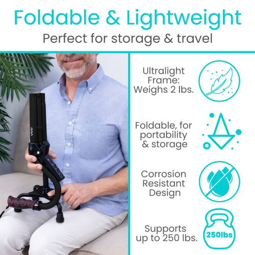 Vive Health Stand Assist Cane with Adjustable Height