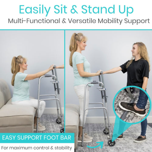 Vive Health Stand Assist Walker, Silver