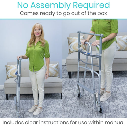 Vive Health Stand Assist Walker, Silver