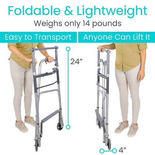 Vive Health Stand Assist Walker, Silver