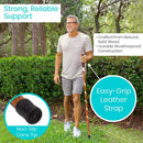 Vive Health Carved Wooden Walking Stick with Durable Willow Bark and Non-Slip Tip