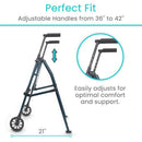 Vive Health Compact Airframe Walker, Foldable Lightweight Aluminum Frame, 300 lbs Capacity