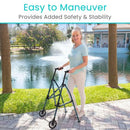 Vive Health Compact Airframe Walker, Foldable Lightweight Aluminum Frame, 300 lbs Capacity