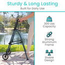 Vive Health Compact Airframe Walker, Foldable Lightweight Aluminum Frame, 300 lbs Capacity