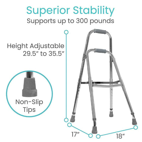 Vive Health Lightweight Adjustable Hemi Walker