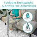 Vive Health hemi walker with non-slip grips for added stability. Moovkart