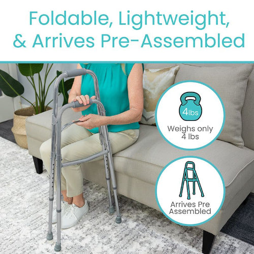 Vive Health hemi walker with non-slip grips for added stability. Moovkart