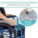 Vive Health Wheelchair Brake Handle Extension, 6-Inch Reach, Universal Fit for Easy Brake Engagement