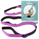 Vive Health Stretch Strap, 75 Inch Non-Elastic Nylon with 10 Loops, Yoga and Physical Therapy