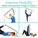 Vive Health Stretch Strap, 75 Inch Non-Elastic Nylon with 10 Loops, Yoga and Physical Therapy
