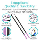 Vive Health Stretch Strap, 75 Inch Non-Elastic Nylon with 10 Loops, Yoga and Physical Therapy