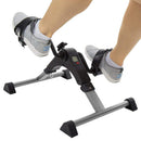 Vive Health Folding Pedal Exerciser, Adjustable Tension, Silver Vein