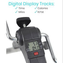 Vive Health Folding Pedal Exerciser, Adjustable Tension, Silver Vein