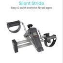 Vive Health Folding Pedal Exerciser, Adjustable Tension, Silver Vein