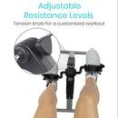 Vive Health Folding Pedal Exerciser, Adjustable Tension, Teal Vein