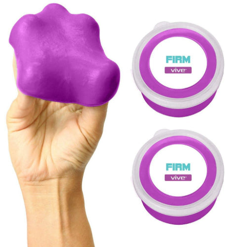 Vive Health Therapy Putty, Nontoxic, Odorless, 3OZ TUB, Firm Resistant, Purple, 2P